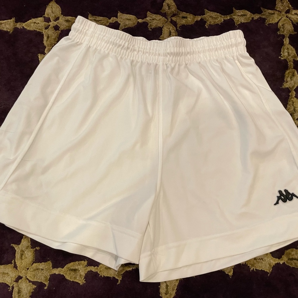 Kappa Men’s XXL White Training Athletic Short Shorts Soccer Football
